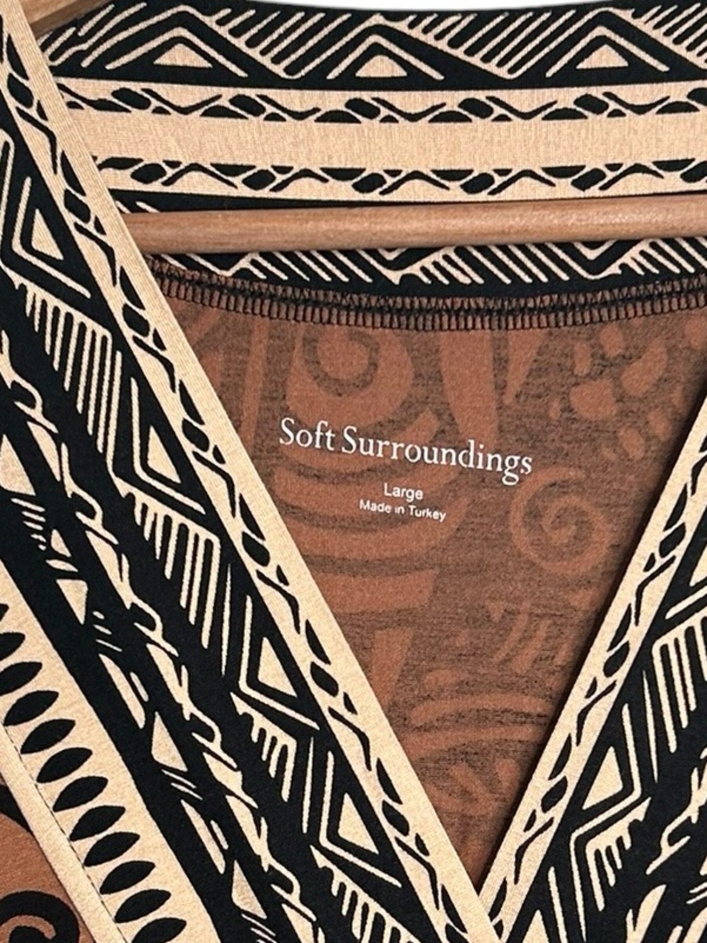 Soft Surroundings Serengeti Safari Print Sleeveless Jersey Knit Maxi Dress Large - Picture 4 of 7